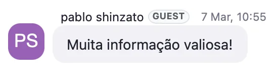 Depoimento de Pablo Shinzato: 'Muita informação valiosa!'