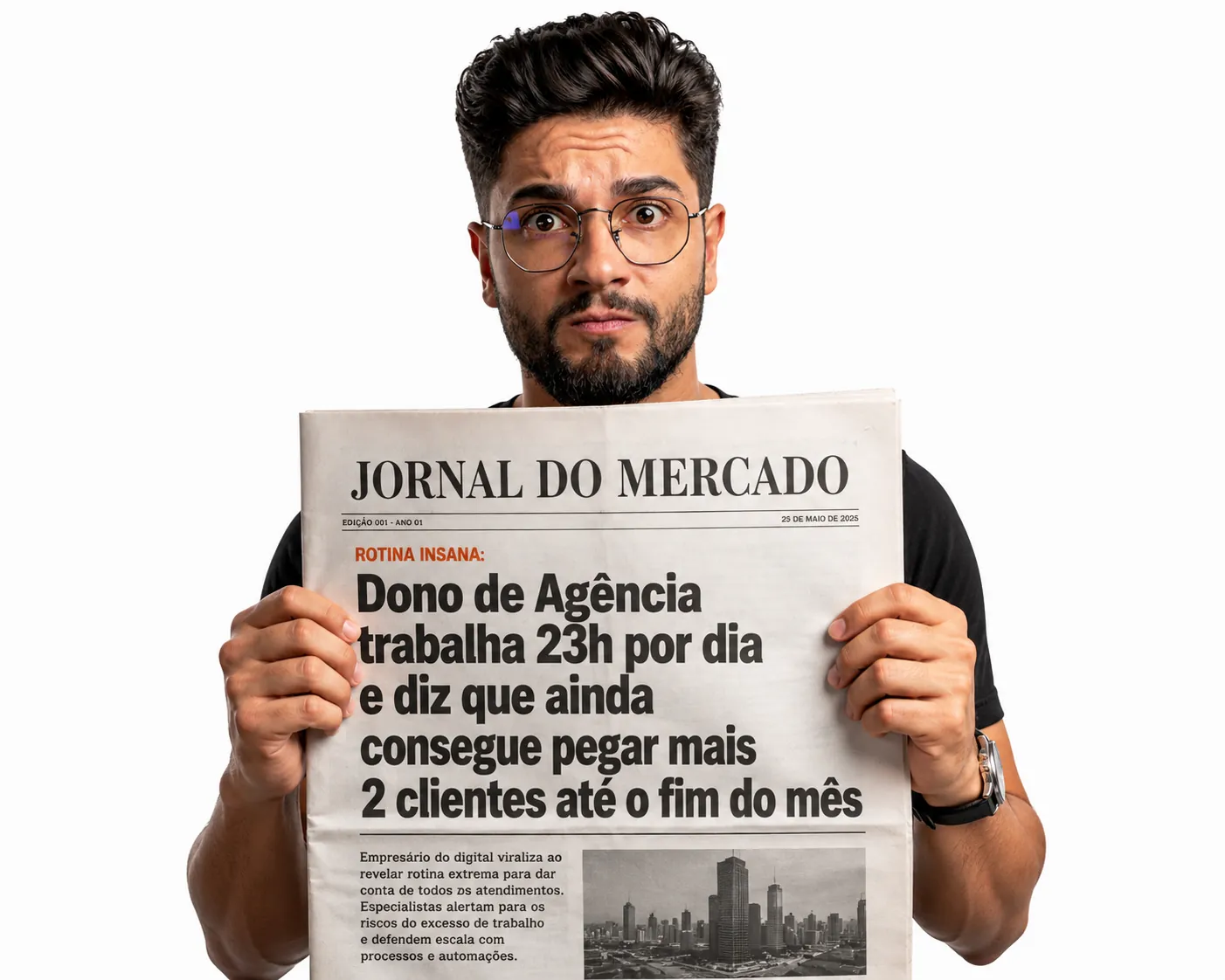 Dono de agência trabalhando 23h por dia: esse é você